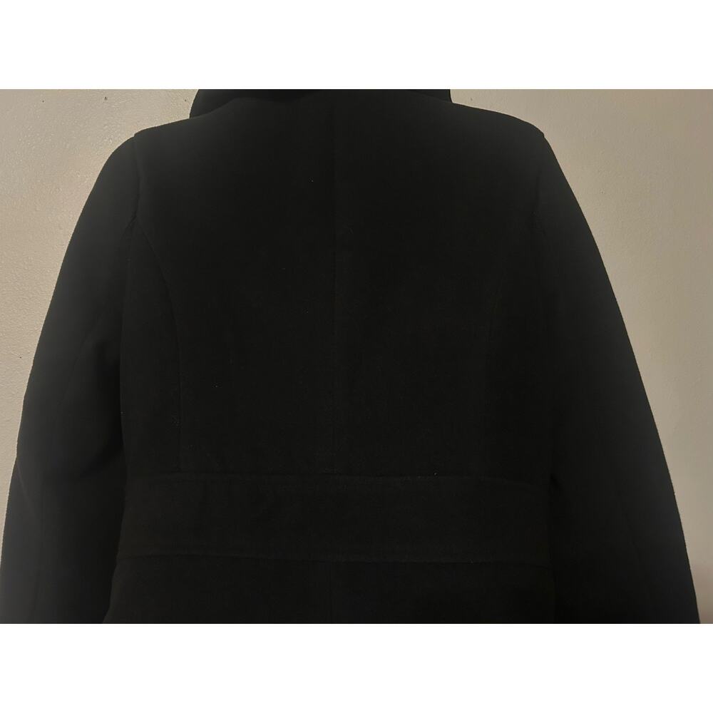 Jou Jou black Wool Lined Double-Breasted Pea Coat NWOT Size Large WMNS - Picture 12 of 16